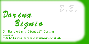 dorina bignio business card